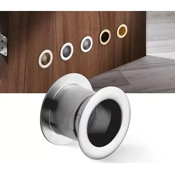 Větrací mřížka Větrací průchodka kovová kulatá - efekt nerez