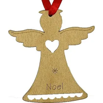 Vánoční dekorace Ozdoba MagicHome XO195D, Anděl NOEL, zlatý, balení 5ks