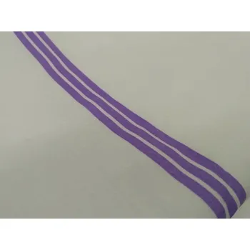 Prostěradlo Bavlněné prostěradlo bílé s fialovým pruhem Rozměr: 150x220 cm