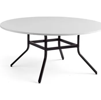 Jednací stůl Stůl VARIOUS, Ø1600 mm, výška 740 mm, černá, bílá