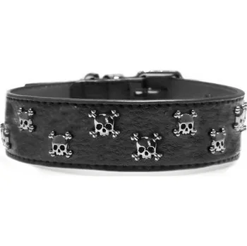 Obojek pro psa MILK&PEPPER Milkandpepper Obojek pro pro psy Rockstar Black Calavera Velikost: 35x2 cm