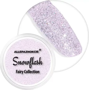 Umělé nehty Jemný efektový glitter na nehty - SNOWFLASH č. 1 (třpytivý mrazivý efekt) (Třpytky na nehty Snowflash)