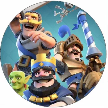 Přisada na vaření a pečení Jedlý papír Clash Royale král a bojovníci 19,5 cm
