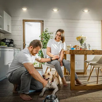 Lampička Briloner Klira vestavné LED svítidlo, matný nikl, Ø9cm, IP44, stmívatelné, 3 3 x 4,9 W LED - Doprava zdarma