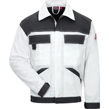 Pánská bunda NITRAS MOTION TEX LIGHT – Pracovní bunda, bílá / šedá, OEKO-TEX Velikost: 98