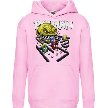 Chlapecká mikina detska-znackova-mikina-digitalni-potisk-pacman-thriller Barva: Pink - růžová, velikost: 152