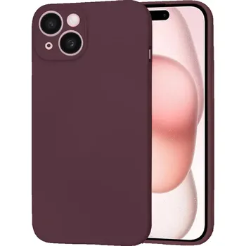 Pouzdro na mobilní telefon Kryt iPhone 15 Techsuit SoftFlex - plum red