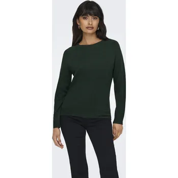 Dámský svetr Only dámský svetr Rica s kulatým výstřihem tmavě zelený Velikost: XS