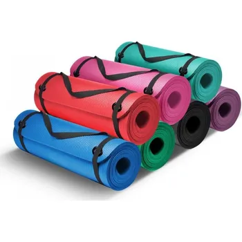 podložka na cvičení Karimatka na cvičení NBR COMFORT 183x61x1,5 cm s otvory na zavěšení fialová