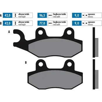 Brzda pro motocykl Polini Brzdové destičky 1620 Polini - sinter 174.2070