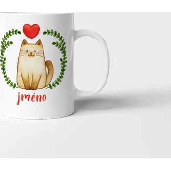 Hrnek Kočička se jménem - Červená