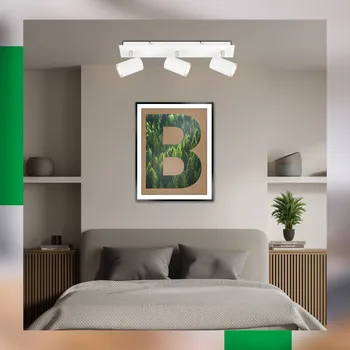 Lampička Briloner Stropní svítidlo Isil A, bílé, 3 světla, kovové, otočné bílá 3 x 2 W LED - Doprava zdarma