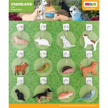 Dětské zboží Mojo Displej 36 ks přívěsků na klíče - Domácí mazlíčci