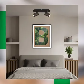 Lampička Briloner Stropní svítidlo Isil A, černé, 2 světla, kovové, otočné černá 2 x 2 W LED - Doprava zdarma