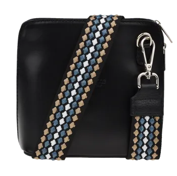 Kabelka NovaKabelka.cz Kožená italská crossbody kabelka Grana Nera s přídavným popruhem IX