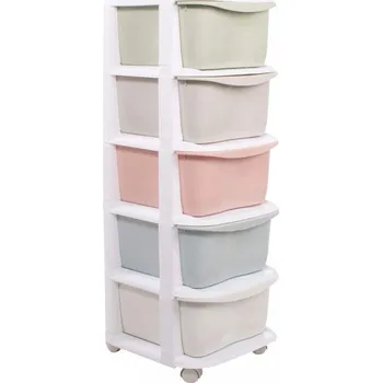 Zásuvkový kontejner Springos HA2006 bílá/pastelové barvy