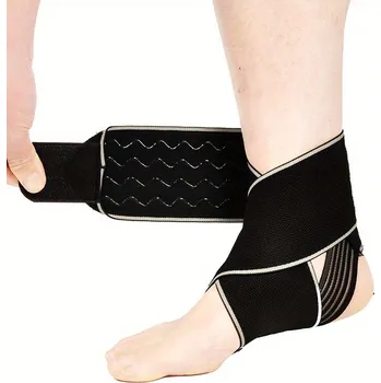 Stahovací bandáž protiskluzová na kotník (černá), 1 ks