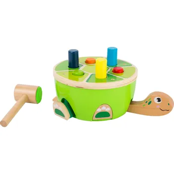 Dřevěná hračka Small Foot Dřevěná zatloukačka - Želva