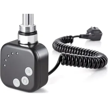 Radiátor Topná tyč BURGH s termostatem a časovačem, Kroucený kabel, Černá, 200 W