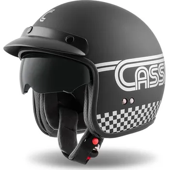 Helma na motorku CASSIDA přilba OXYGEN Rondo 23 matt black/silver - 2XL