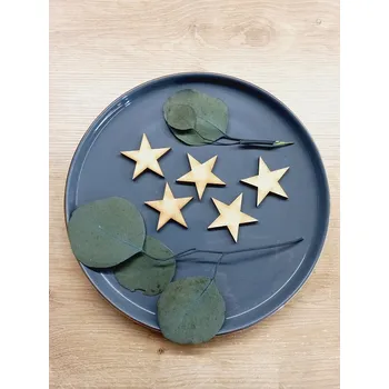 Vánoční dekorace Dřevěný výřez HVĚZDA 4 cm