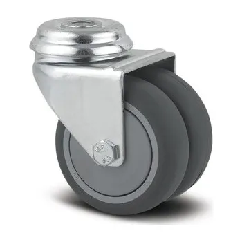Pojezdové kolečko Agila Twin TENTE Přístrojová kolečka 75mm, otočná, otvor pro čep, 2970PJP075P30-10,3