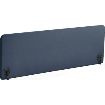 Paraván Stolový paraván ZONE, černé svorky, 2000X650x36 mm, potah Hush, námořnická modrá