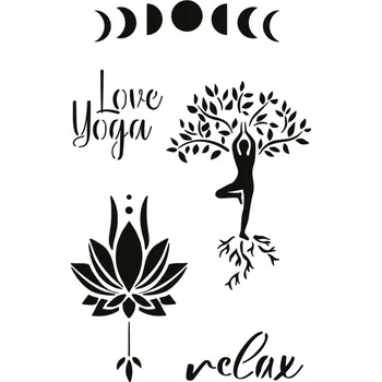 Šablona jóga, 20 x 30 cm, plast