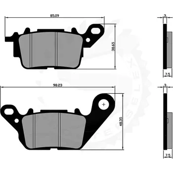 Brzda pro motocykl Polini Brzdové destičky 3600 Polini 174.0182