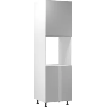 Kuchyňská linka Nábytek PEGAS s.r.o. Kuchyňská dolní skřínka ASPEN D60P L, bílý lesk/šedá