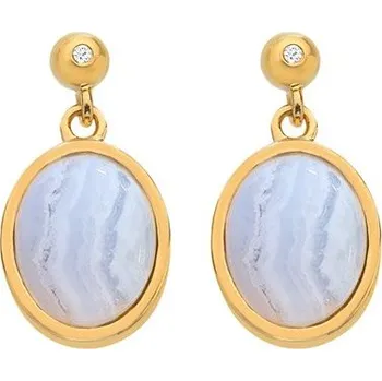 Náušnice Stříbrné náušnice Hot Diamonds X Gemstones Oval DE776