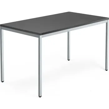 Psací stůl Psací stůl QBUS, 4 nohy, 1400x800 mm, stříbrný rám, černá