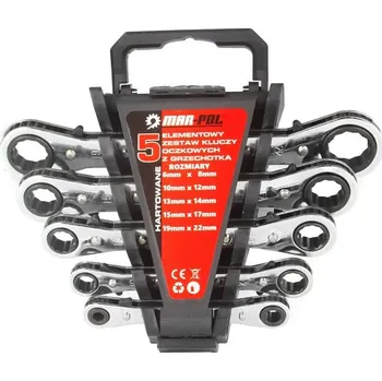 Klíč Ráčnové klíče 5ks 6-22mm