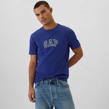 Oblečení a móda Tričko GAP Logo New Arch Tee Bellwether Blue S