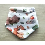 AMÁLKA Zateplený šátek na krk, zvířátka v lese