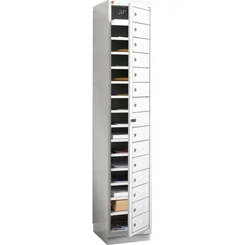 Poštovní schránka Přihrádková skříň PRIVATE, 1x15 přihrádek, šedá