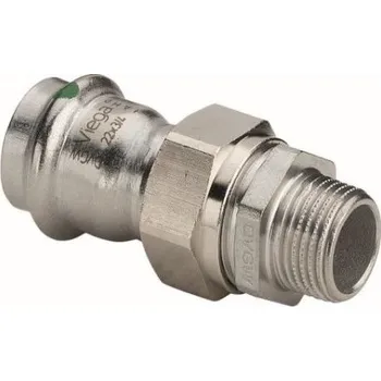 Stavebniny Viega SANPRESS INOX 2365 přechodové šroubení 22x3/4", převlečné, s vnějším závitem, lisovací, voda, nerez ocel