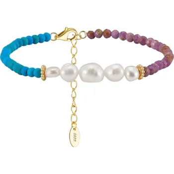 Náramek Majya Stříbrný náramek EMILIA pozlacený Ag/; ≤3,77 g 11143