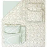 Set přehozu Lenzy, povlečení, prostěradla a povlaků na polštář, na dvoulůžko, bavlněný, zelený 201162234