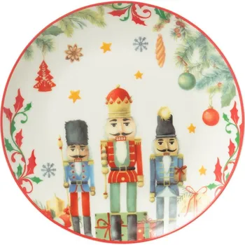 Talíř Dezertní talířek s Louskáčky Chris Nutc v dárkové krabičce - Ø 20*2 cm