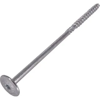 Vrut HPM TEC RAPI-TEC SK 8,0x200/80+R - stavební vrut do dřeva, polozávit, pozink, talířová hlava, TORX T40