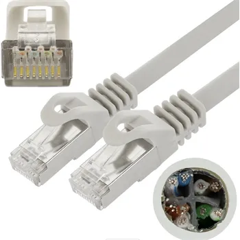 Síťový kabel UTP Patch Kabel Neku 2x RJ45 CAT6 0,5m, šedý