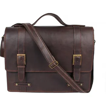 Pánská aktovka Scorteus Kožená aktovka SC Mateas hnědá melír