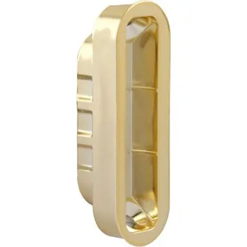 Nábytkové kování AGB - Protiplech k magnetickému zámku MEDIANA POLARIS plastový nastavitelný s vaničkou OLV - Mosaz leštěná lakovaná