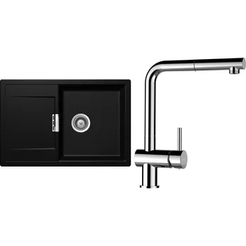 Kuchyňský dřez Set Schock S6-13 (dřez Mono D-100 Magma + baterie Epos.120 Chrom)