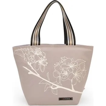 Svačinová termotaška Botanic 3,7 L, Iris, béžová