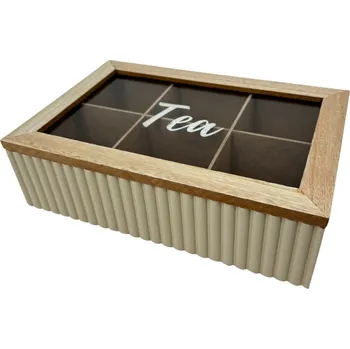 Svačinový box Koop Box na čaje se šesti přihrádkami barva béžová Koop