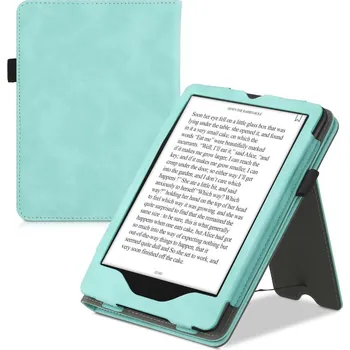 Pouzdro na čtečku elektronické knihy Pouzdro KW Mobile - Nubuck Mint - KW5761971 - pro Amazon Kindle Paperwhite 5 (2021) - tyrkysové + BONUSY