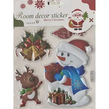 Vánoce Vánoční samolepky na okno - Sněhulák (16 x 22 cm)