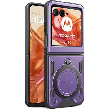 Pouzdro na mobilní telefon Kryt Motorola Razr 50 Techsuit CamGuard Pro - fialový